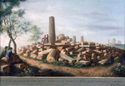 Ancient Temple at Agrigentum by Luigi Mayer